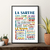 affiche la sarthe - les villes