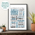 Affiche Les mots de la course automobile bleu sticker
