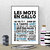 affiche Les Mots en Gallo - Noir et Bleu