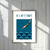affiche le cap ferret plongeuse bord de mer