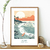 affiche Surf Normandie retro