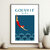 affiche plongeuse Gouville Sur Mer