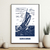 affiche Golfe du Morbihan Bleue