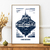 affiche Le mont Saint Michel Bleue