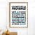 affiche Les mots de la Provence noir et bleu