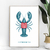 affiche Le homard de bretagne pull rouge