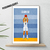 affiche personnalisable Basket femme blanche