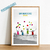 Affiche Plage ballon couleurs personnalisable