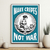 affiche Make crepes not war bleue