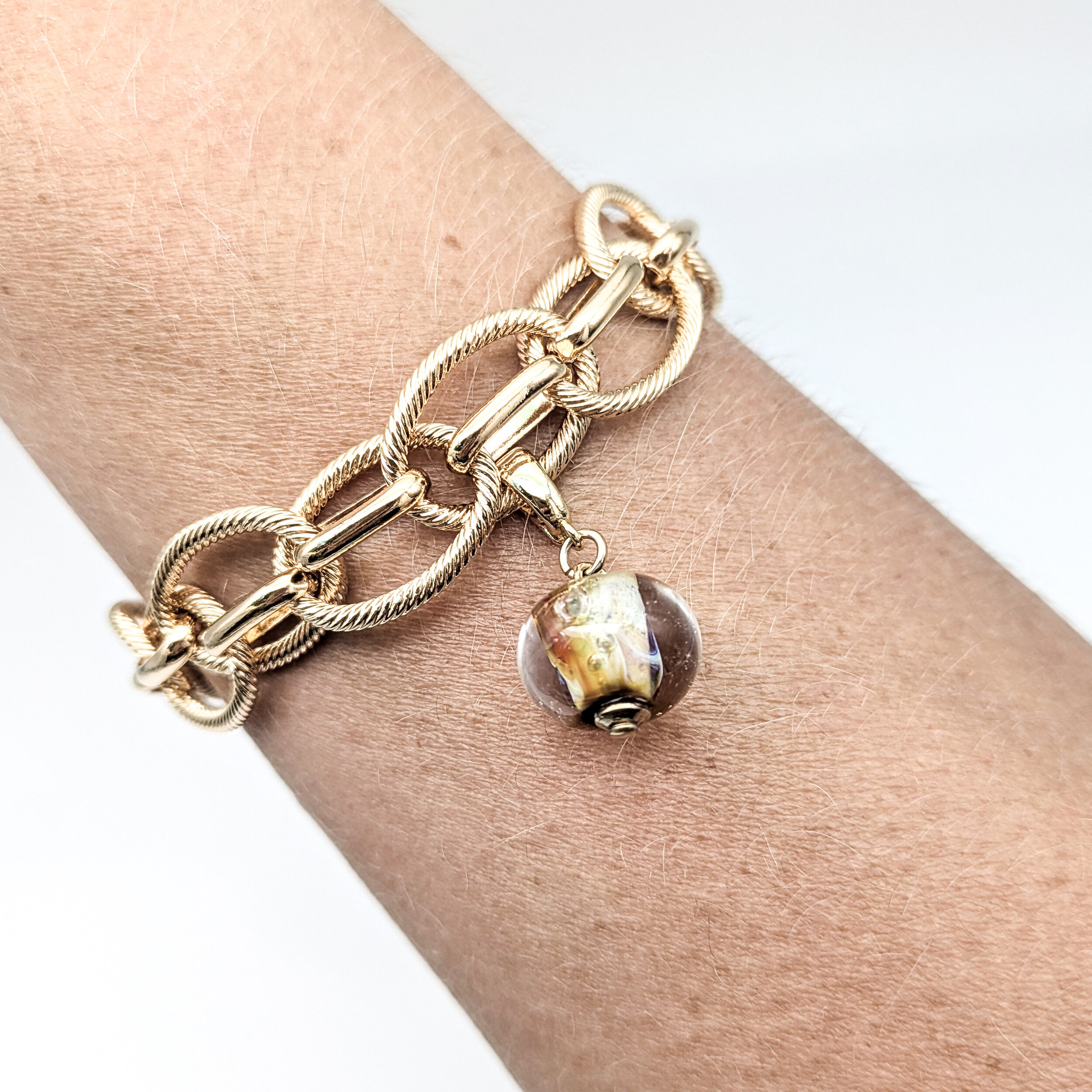 Bracelet oval ray 3 caramel dautomne.3