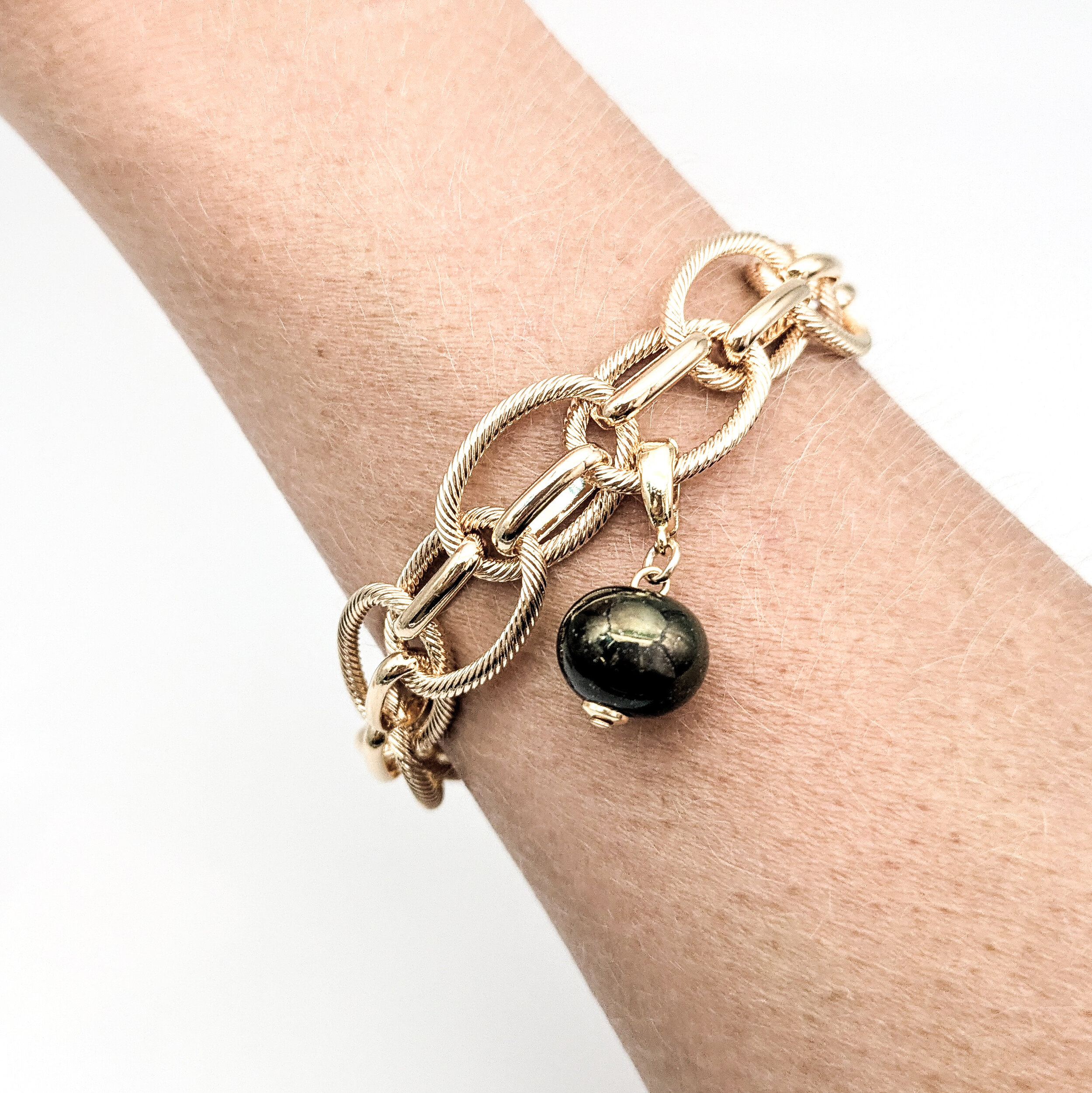Bracelet oval ray 3 forêt dor.3