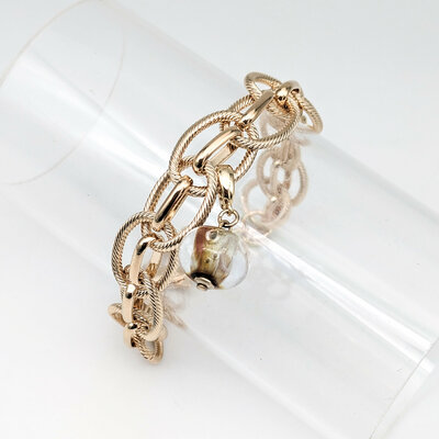 Bracelet oval ray 3 caramel d'automne.2