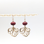 Boucles d'oreilles lotus rouge - Sébastien Garrigue