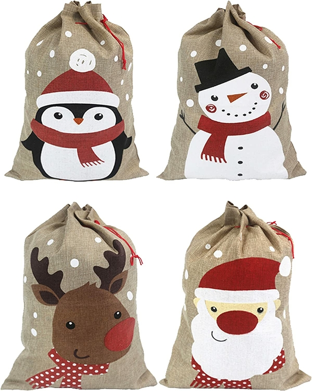 B05 -Sacs Cadeaux De Noël En Papier Kraft 23x13cm Xms,sac D'emballage Pour Bonbons,flocons De