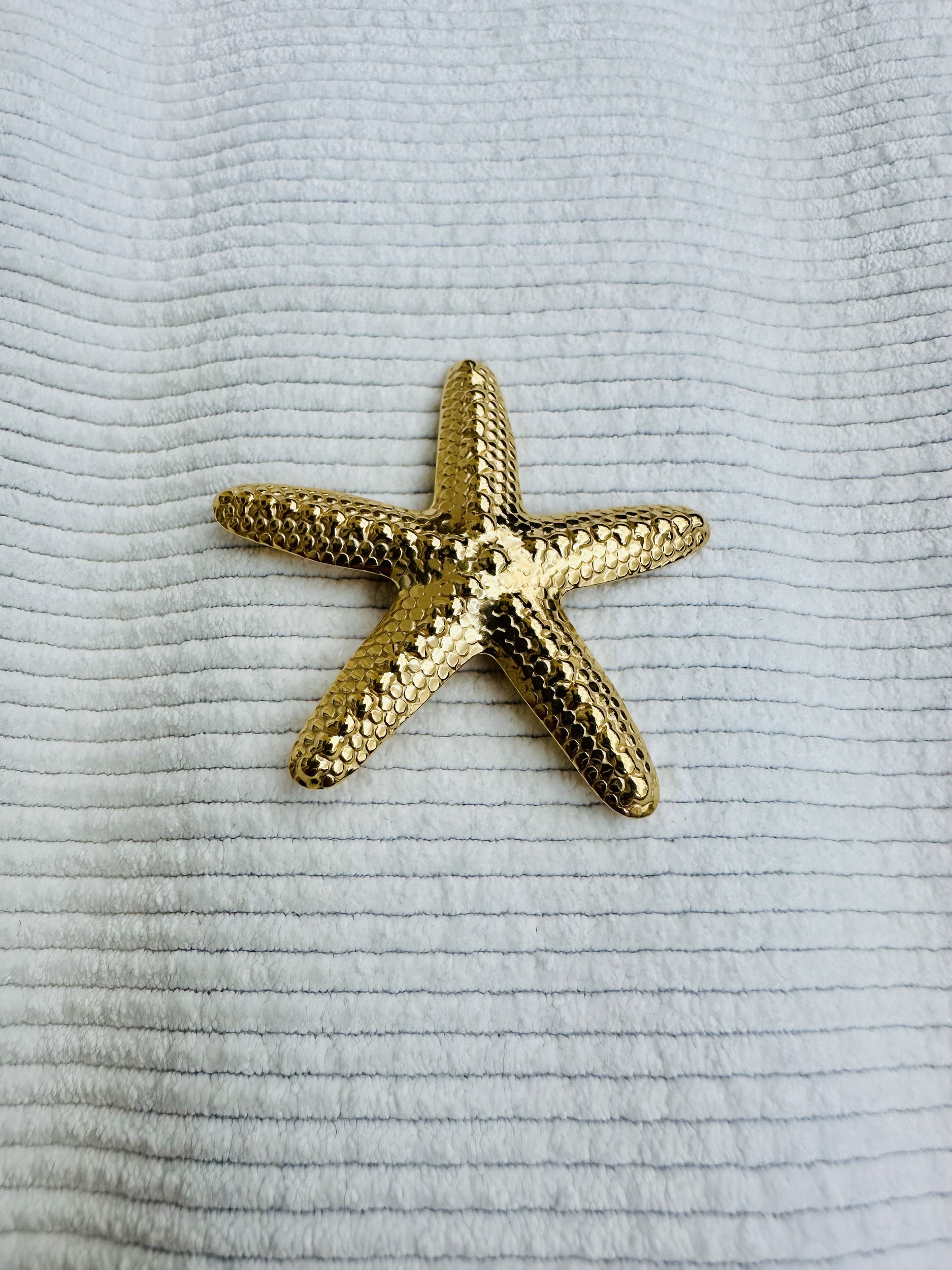 broche en forme détoile de mer, idée cadeau pas cher à offrir à une femme
