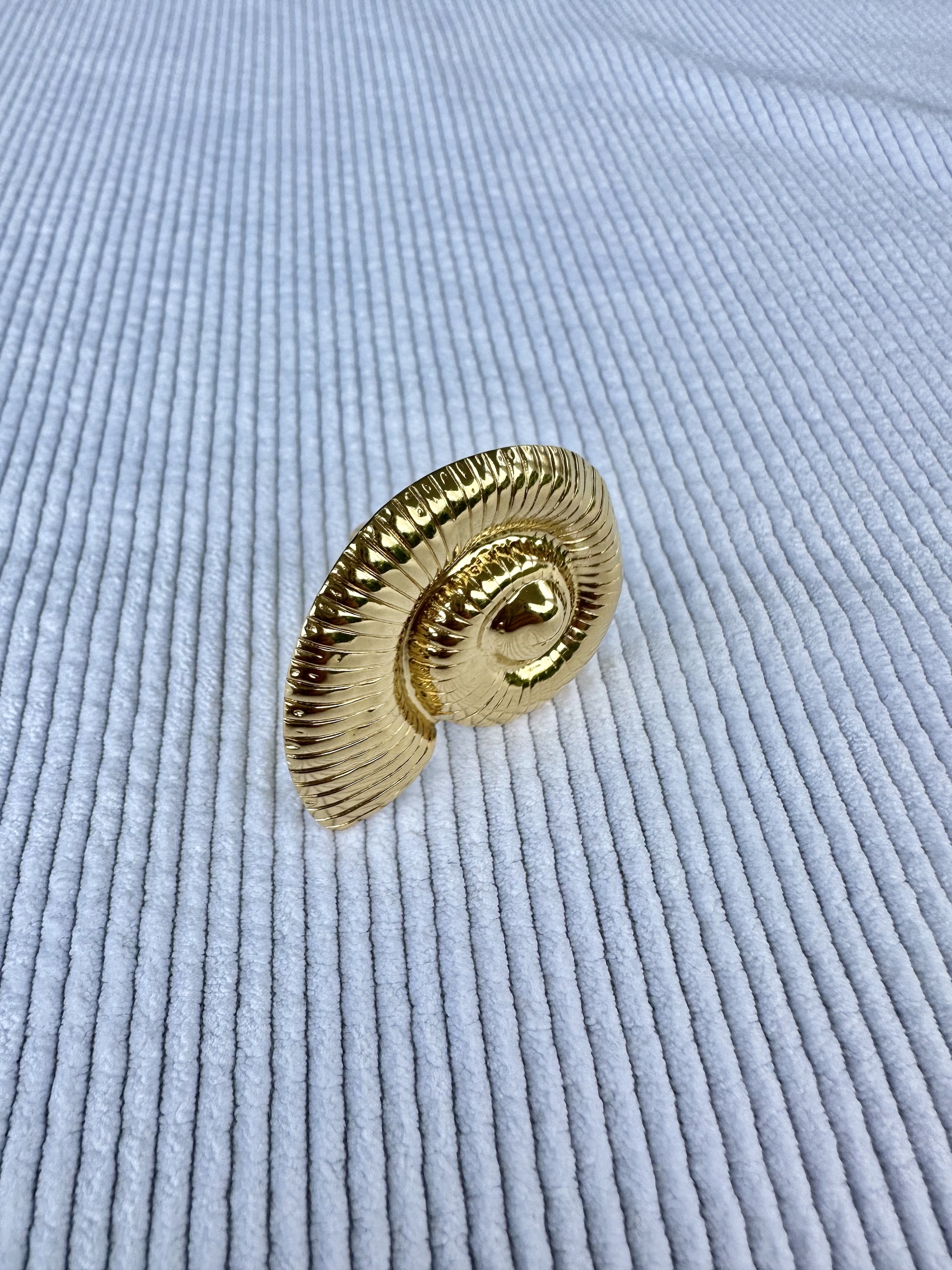 Grosse bague en forme de coquillage en acier inoxydable, hypoallergénique, bague en forme de coquillage pas cher