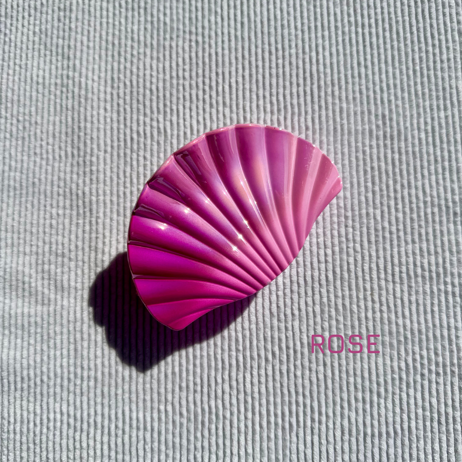Pince à cheveux rose en forme de coquillage pas cher mais de bonne qualité