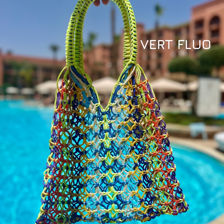 Sac filet vert fluo