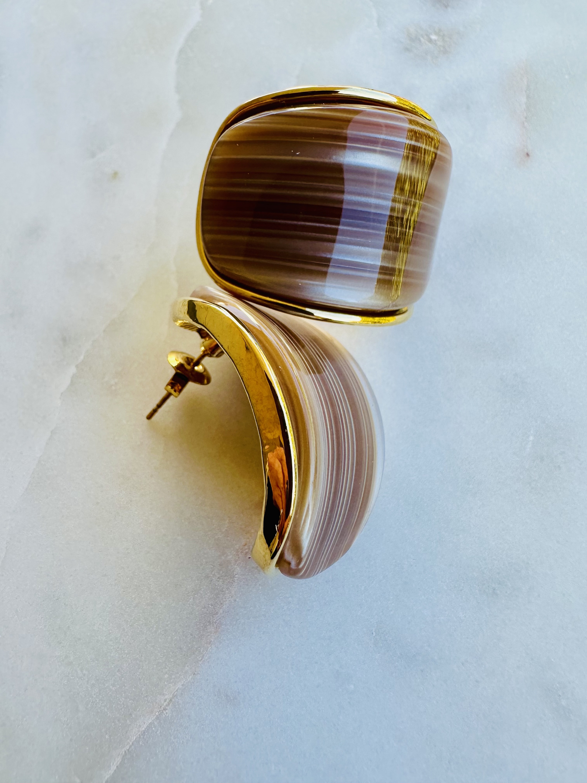 Boucle doreille marron et beige, idée de boucles doreille pour des demoiselles dhonneur