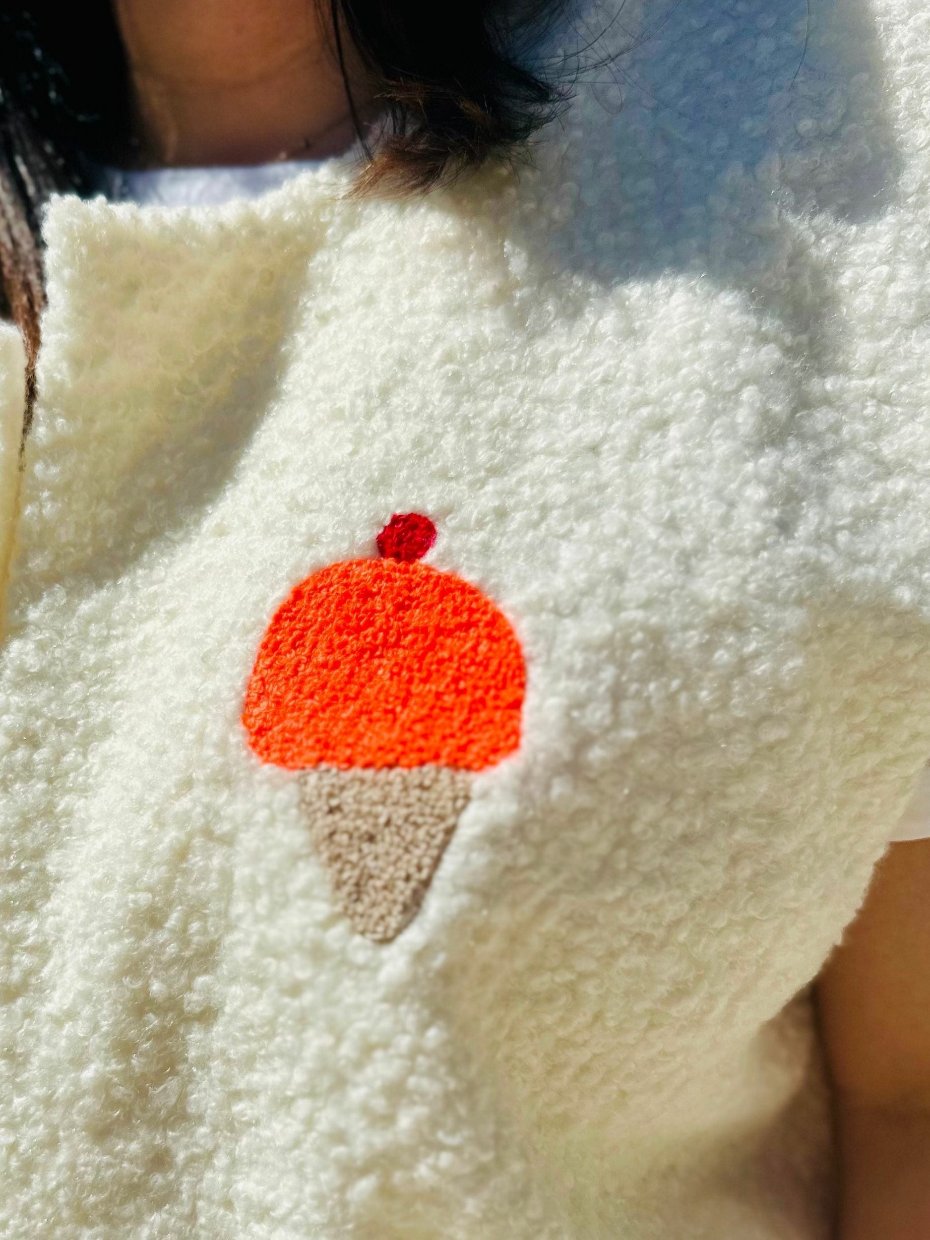 Gilet sans manche original avec dessin fluo orange pas cher