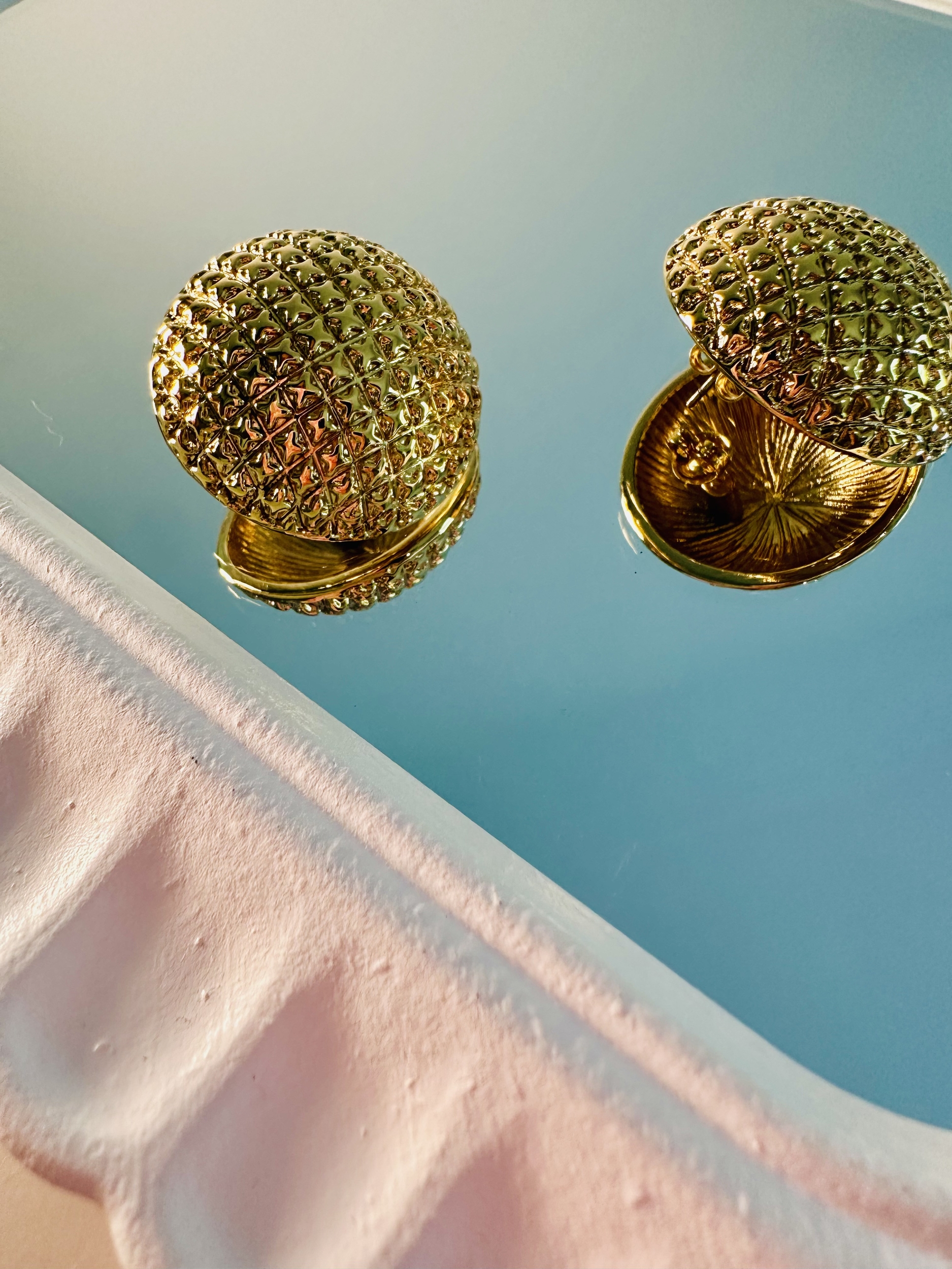 Boucles doreilles en acier inoxydable hypoallergénique, boucles en forme de bouton