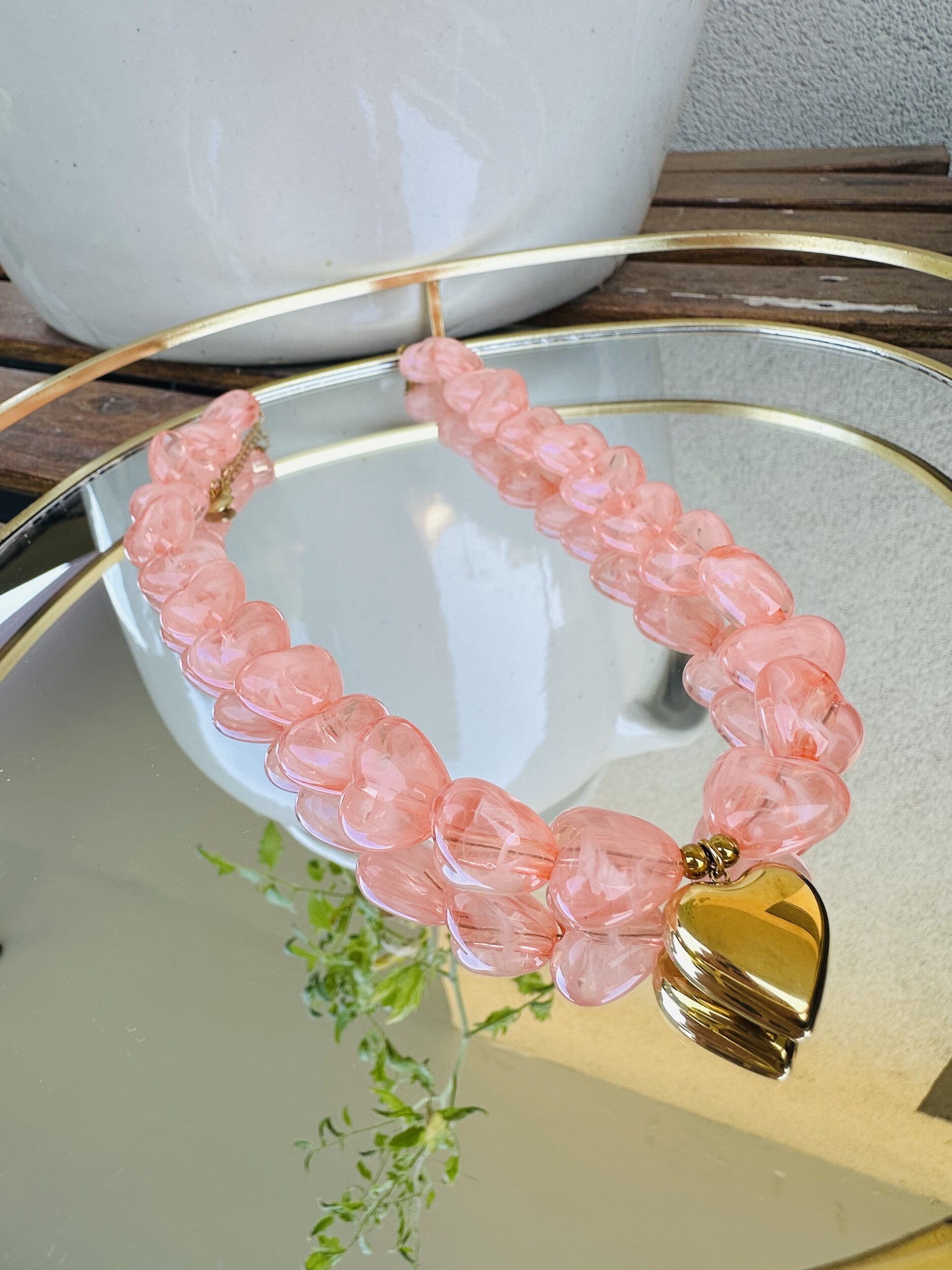 Collier coeurazia rose de Influence maryva