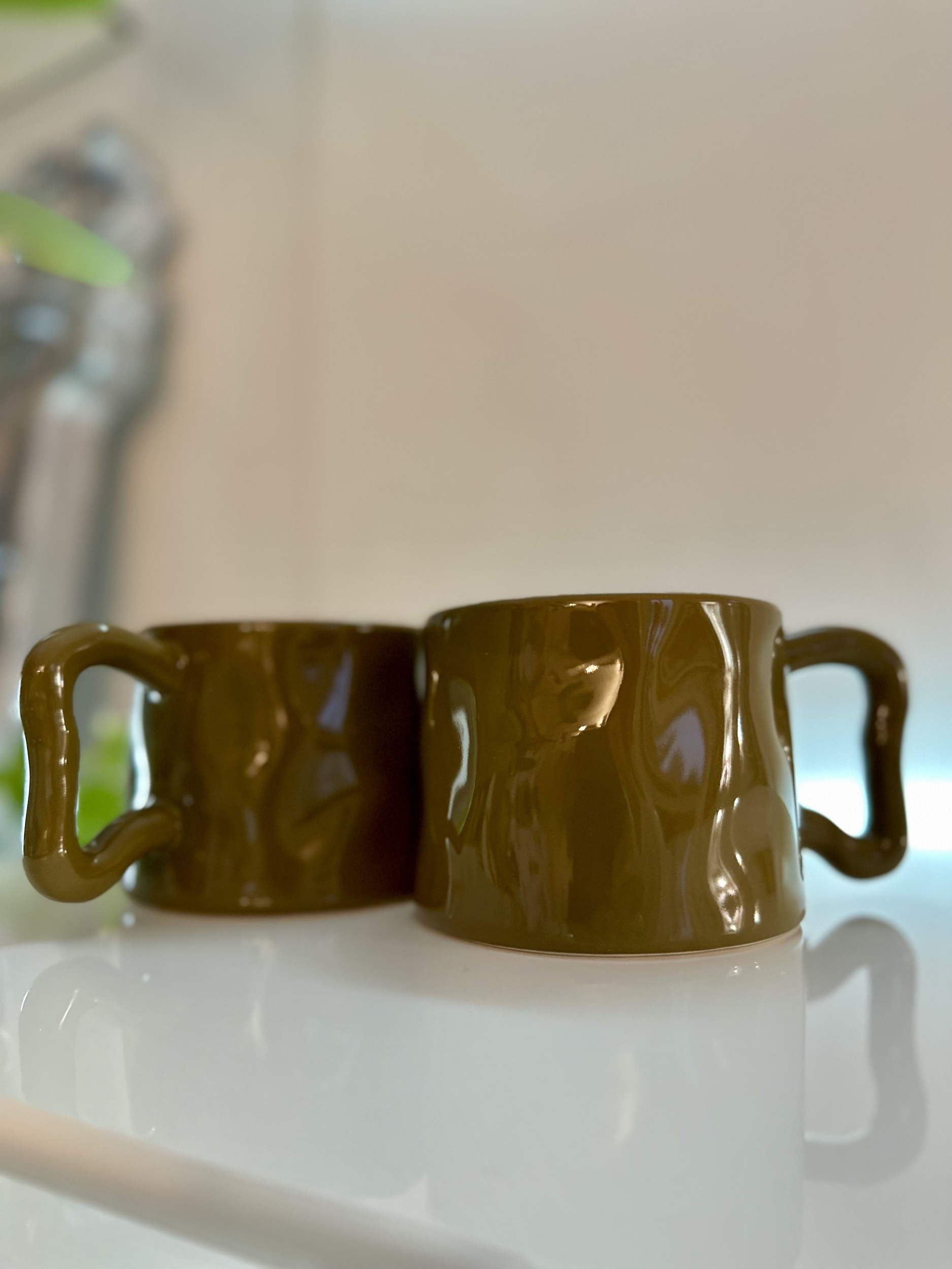 Tasse à café kaki