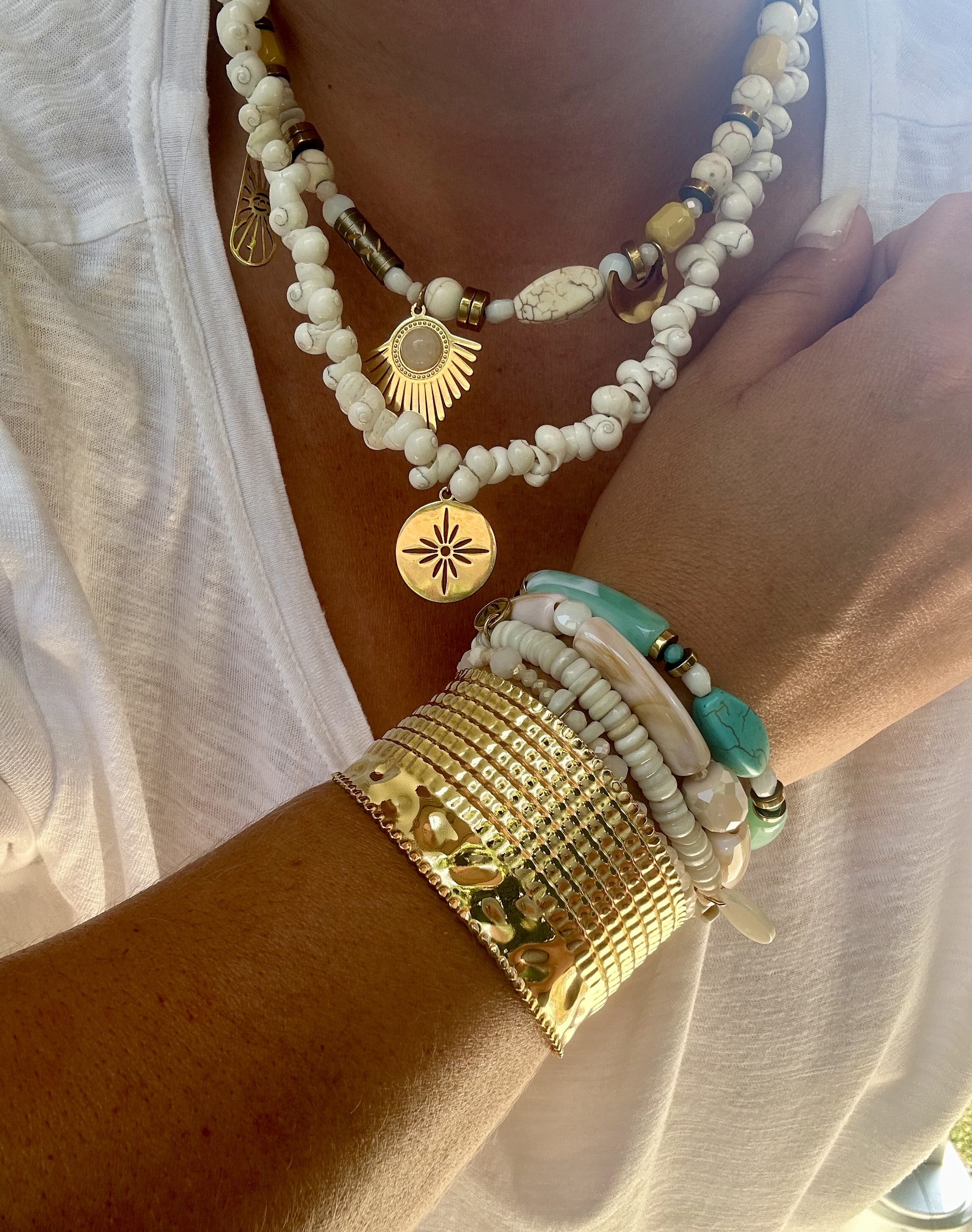 bijoux influence maryva bracelet collier perle boheme chic tendance