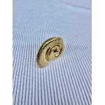 Grosse bague en forme de coquillage en acier inoxydable, hypoallergénique, bague en forme de coquillage pas cher