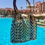 Sac filet marron fabriqué à la main