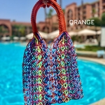 Sac filet fabriqué à la main multicouleur