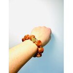 Bracelet à la mode et des perles carrés couleur marron
