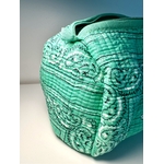 Grande trousse de toilette avec un motif bandana couleur verts flashy