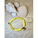 Bracelet plage Morea, bracelet en perles couleur jaune
