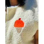 Gilet sans manche original avec dessin fluo orange pas cher