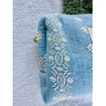 Pochette amour en dentelle brodée blanche