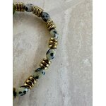 Bracelet en perle de jaspe dalmatien Influence Maryva