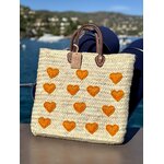 Panier marocain, avec des coeurs, panier fabriqué à la main, panier en paille pas cher, livraison rapide, concept store influence maryva