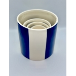 Pot style berbère, bleu te blanc, style marocain, livraison rapide, set de 4 pots qui semboite, pots rayures bleu et blanc, style méditerranéen