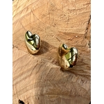 Boucle d'oreille en forme de coeur en acier inoxydable doré, idée cadeau à offrir a une personne que l'on aime, à une femme ou à sa maman, idée cadeau pas cher pour la fête des mères