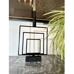 bougeoir très design de couleur noir, bougeoir haut noir en marbre pas cher