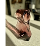 Idée cadeau vase design couleur rose et marron brillant large vase pour mettre un gros bouquet de fleur