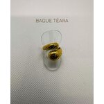 Bague fantaisie en acier inoxydable qui est réglable pour petit et gros doigts, bague en forme de goutte