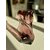 Idée cadeau vase design couleur rose et marron brillant large vase pour mettre un gros bouquet de fleur