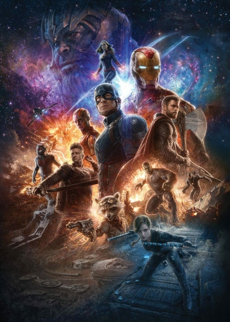 Poster Métal Displate Aimanté Marvel Battle Space Taille 32x45cm