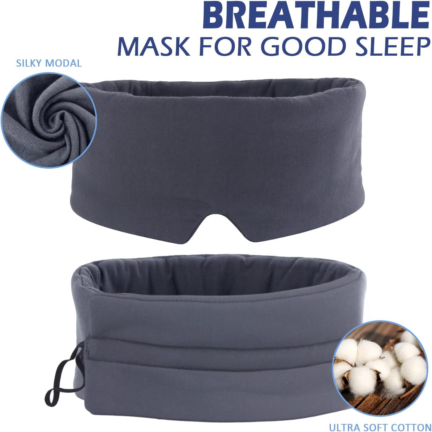 Mavogel Masque Respirant Avec Modal Soyeux Et Coton Ultra Doux Pour Un Bon Sommeil