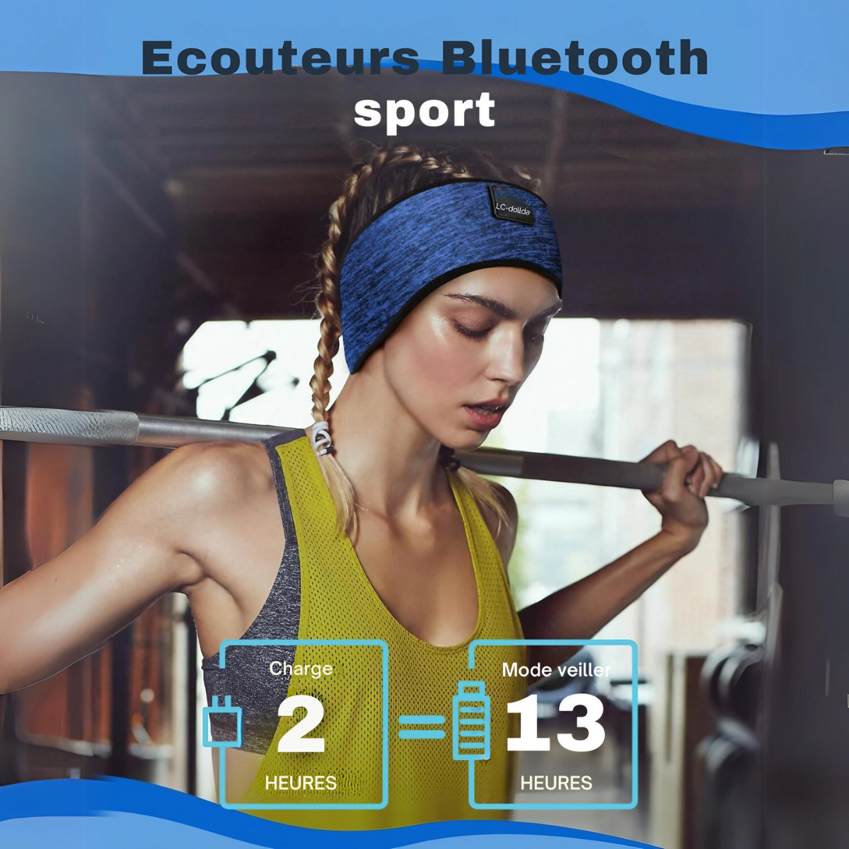 LC-dolida Bandeau de Sommeil - Ecouteurs Bluetooth Intégrés Pour le Sport