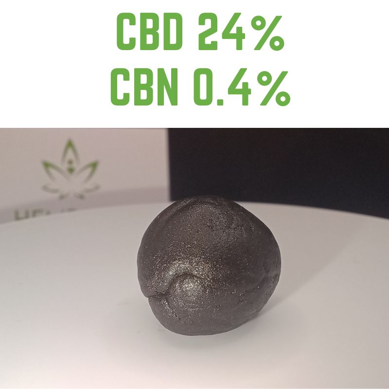 Résine CHARAS BIO - 24% CBD 0.4% CBG -  boule