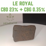 Résine - LE ROYAL NATURAL - 23% CBD   0.35% CBG - morceau