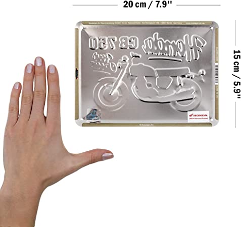 plaque tôle embossée honda cb 750 four rétro